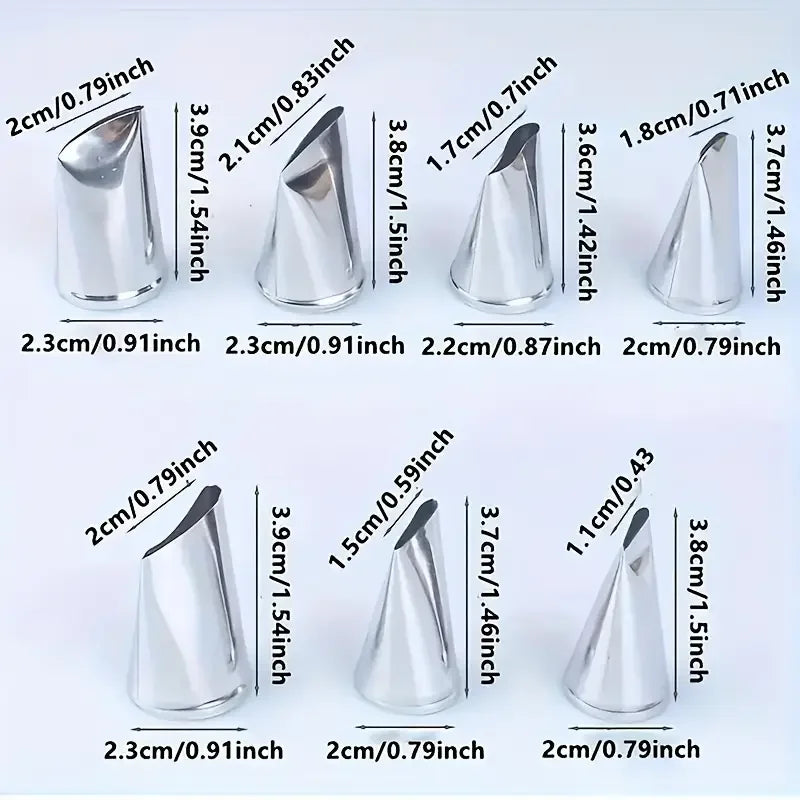 7pcs Cake Decorating Tips Set Cream Sugar Pipe Fondant Rose Nozzle Pastry Tools Fondant Decorating Tools Supplies DIY Baking 