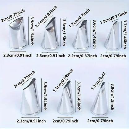 7pcs Cake Decorating Tips Set Cream Sugar Pipe Fondant Rose Nozzle Pastry Tools Fondant Decorating Tools Supplies DIY Baking 
