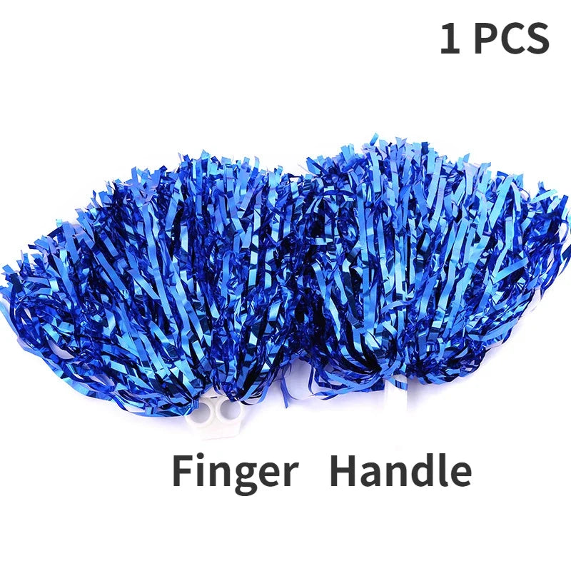 Cheerleading Pom Poms with Handle Cheer Balls Gold Yellow Pink Red Green Blue for Hand Dance Women Girl Kids Pompoms Accessor