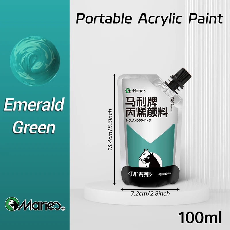 100ml Marie's Acrylic Paint,Assorted Colors,Waterproof,Pigments for DIY Craft,Rock,Wood,Professional Pigments for Adults,Arti