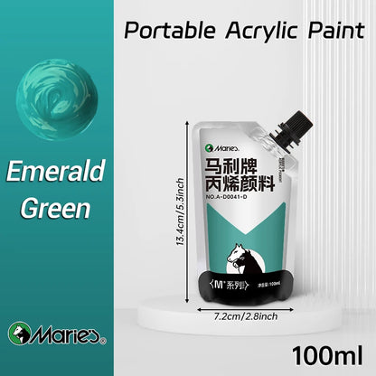 100ml Marie's Acrylic Paint,Assorted Colors,Waterproof,Pigments for DIY Craft,Rock,Wood,Professional Pigments for Adults,Arti