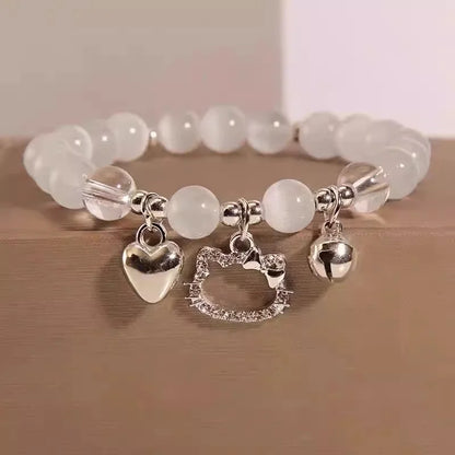 New Simple Beads Crystal Bracelet For Women Girls Korean ins Flower Fox Feather Tassel Bracelets Best Friend Jewelry Gifts 20