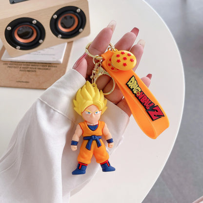 Dragon Ball Keychains with Cool Saiyan Designs for Backpacks Authentic Dragon Ball Cosplay Accessories for Fans - Wukong yell