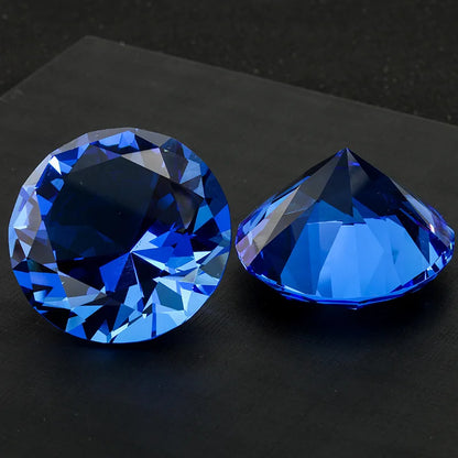10 Colors Crystal Diamond Shaped Paperweight Decorative Cut Glass Giant Gemstone Wedding Office Desktop Ornament Birthday Gif