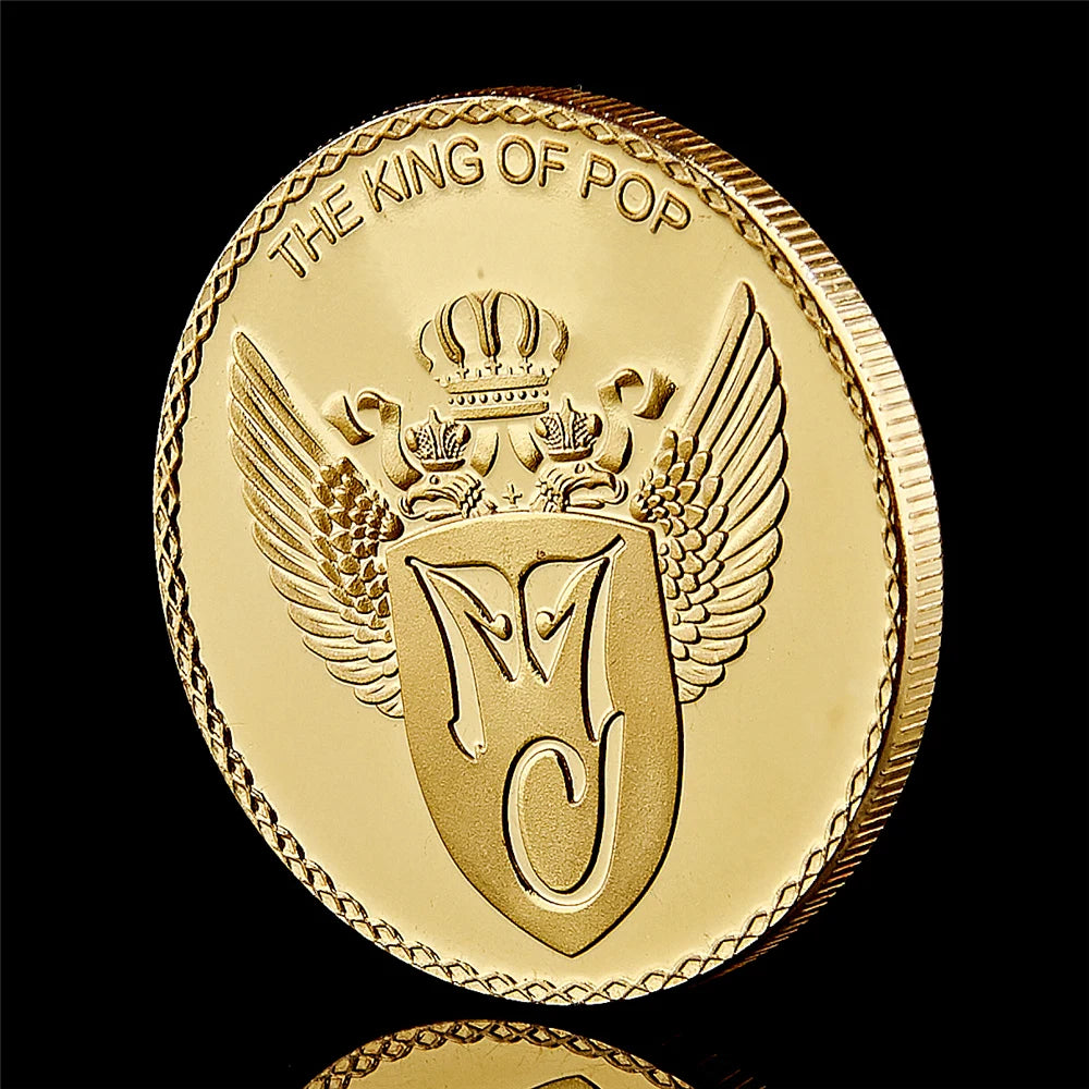 Michael Jackson The King of Pop Gold-plated Commemorative Coin Anniversary Gift Pop Collectible Coins