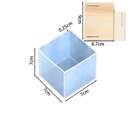 Clear Silicone Cube Molds Large Deep Square Epoxy Resin Mold Transparent Silicone Molds for Resin Casting DIY Jewelry Making 