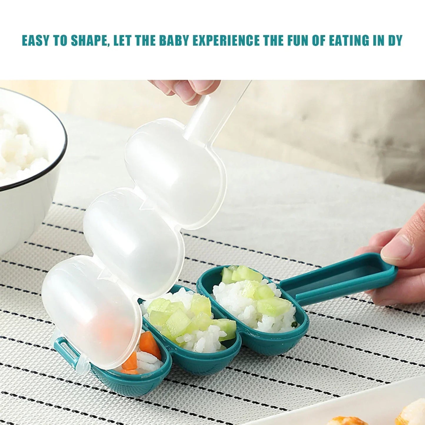 Sushi Rice Ball Mold Shaker Mould DIY Sushi Maker Transparent Cover Spherical Sushi Onigiri Mold Bento Making Mold Kitchen To