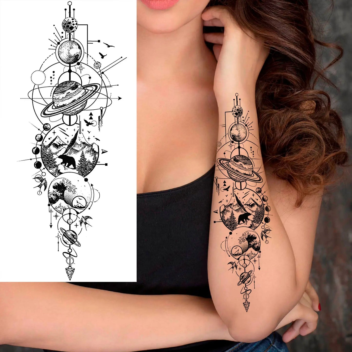 1 Sheet Bless Belief Faith Engraved Temporary Tattoos Family Love Tatoos Waterproof Realistic Fake Tattoo Stickers Long Lasti
