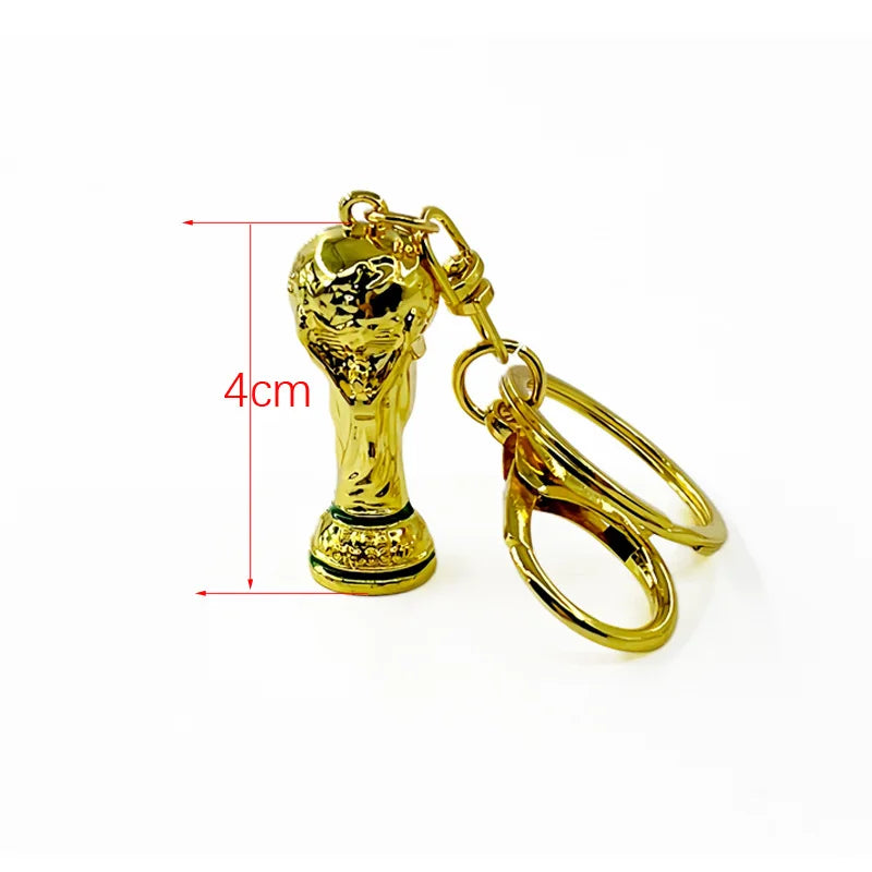 2026 FIFA Trophy Keychain Football Trophy Pendant Soccer Fan Souvenir Backpack Charm Collectible Gift Mascot Model - 4cm Lobs
