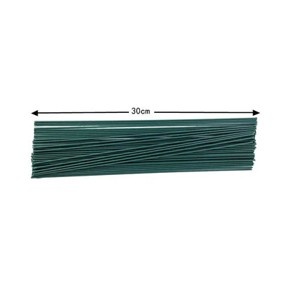 5-100Pcs Mini Green Floral Wire Stems for Florist Flower Arrangement 20/30/40cm DIY Wedding Handmade Material Decor Accessoie