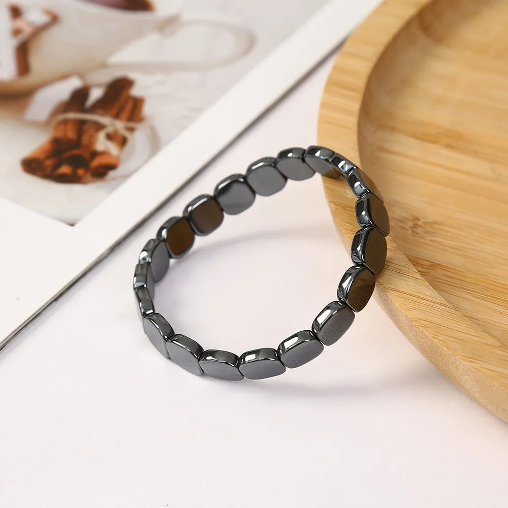 Hematite Bracelet For Men Reclaim Your Edge Confidence Natural Hematite Stone Beaded Stretch Healing Bracelets Gift Jewelry -