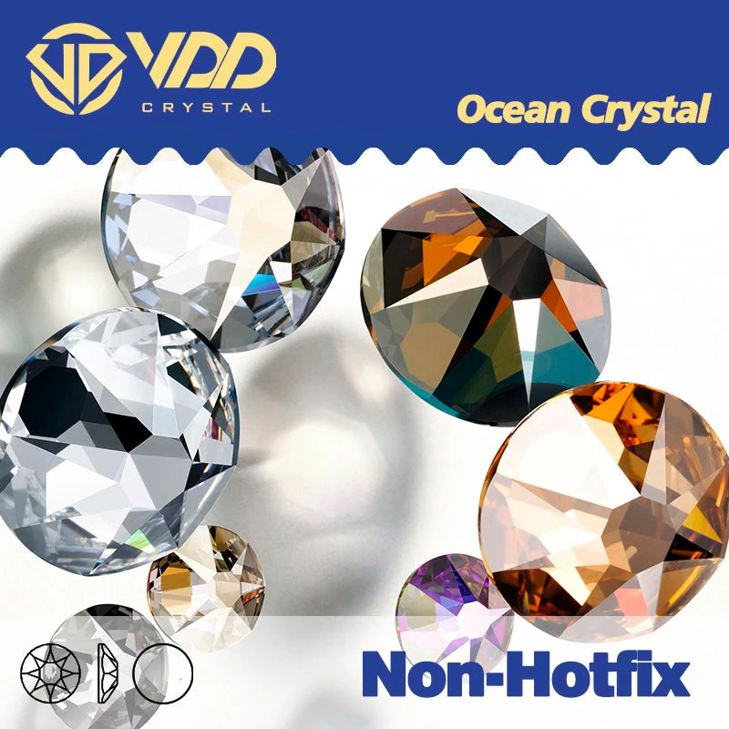 VDD SS16-SS30 High Quality AAAAA 2088 Rhinestones Crystal Flatback 8 Big 8 Small 16cut Stones For DIY Crafts Nail Art Decorat