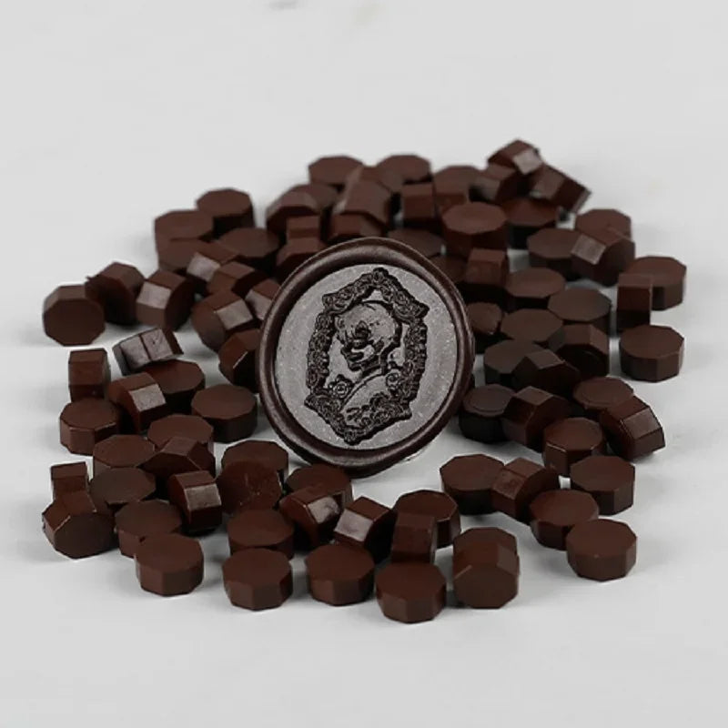 200 Pcs Wax Print Beads Wax Seal for Stamps Wax Lacquer for Seals Retro Sealing Gold Wedding Birthday Lacre for Card Making -