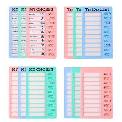 Reusable My Chores Checklist Task Board Daily Schedule Planner Memo Chore Chart Kid Responsibility Behavior Self Discipline C