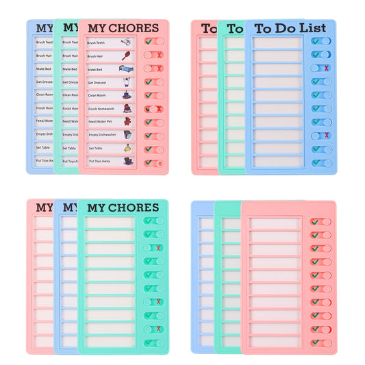 Reusable My Chores Checklist Task Board Daily Schedule Planner Memo Chore Chart Kid Responsibility Behavior Self Discipline C