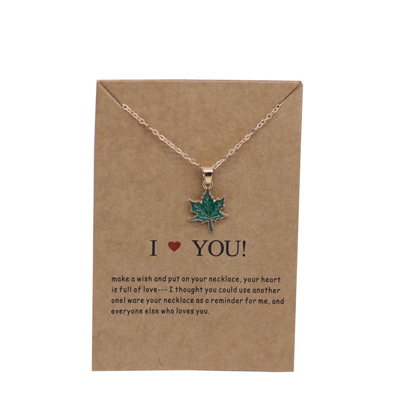Trending Vintage Creative Maple Leaf Pendant Necklace For Women Choker Chunky Necklaces Couple Friendship Party Jewelry Gifts