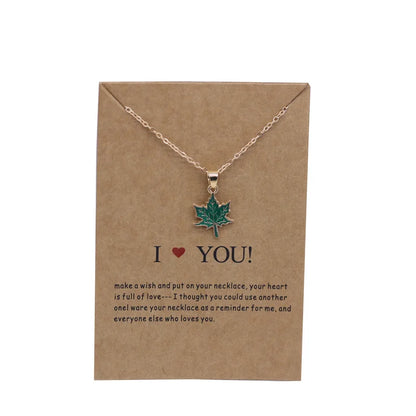 Trending Vintage Creative Maple Leaf Pendant Necklace For Women Choker Chunky Necklaces Couple Friendship Party Jewelry Gifts