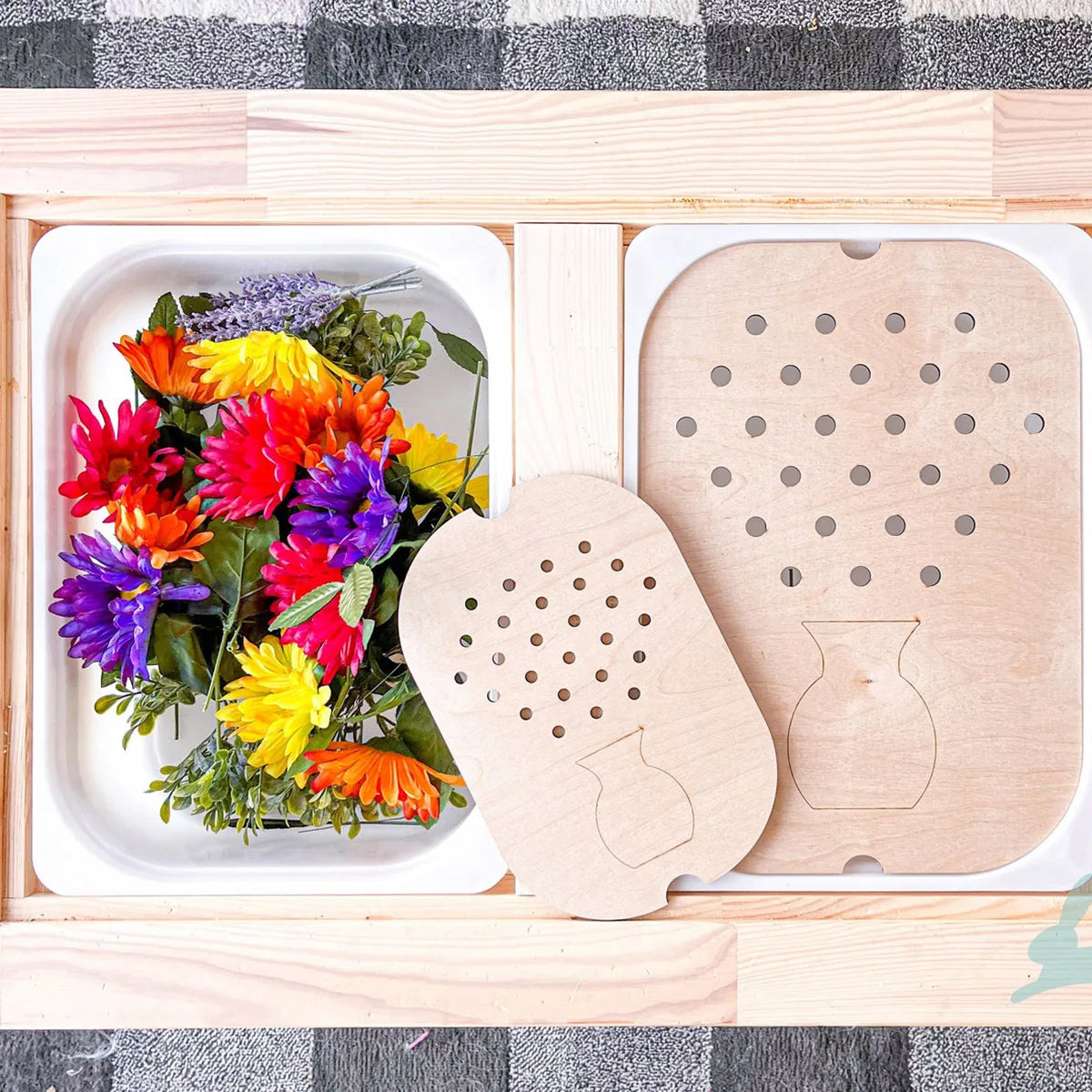 Children's Sensory Tray Table Color Hairball Game Wooden Tile Montessori Early Education Toys Kids Toys Educational Accessori