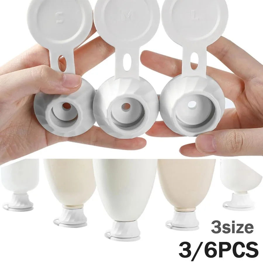Bottle Emptying Caps, 3/6pcs Adapters Transfer Connector, 3 Sizes Inverted Caps Flipping Bottle, Inverted bottle cap Get Ever