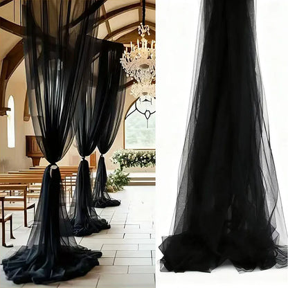 75cm X 6M White Wedding Tulle Arch Draping Fabric Backdrop 28.7" X 20FT Sheer Drapes Fabric for Wedding Ceremony Birthday Par
