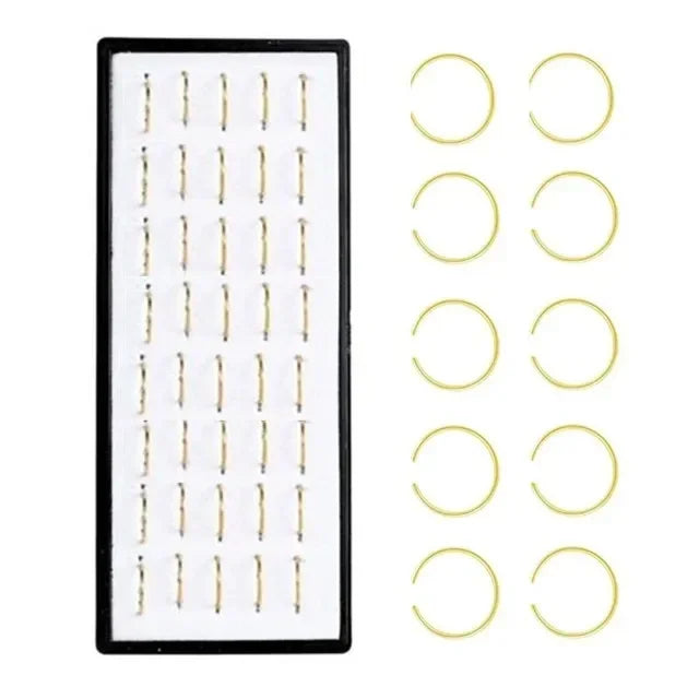 Fashion Crystal Stainless Steel Nose Stud Piercing for Women Hypoallergenic 1.8mm Nose Ring Straight/L/Screw Shaped Body Jewe