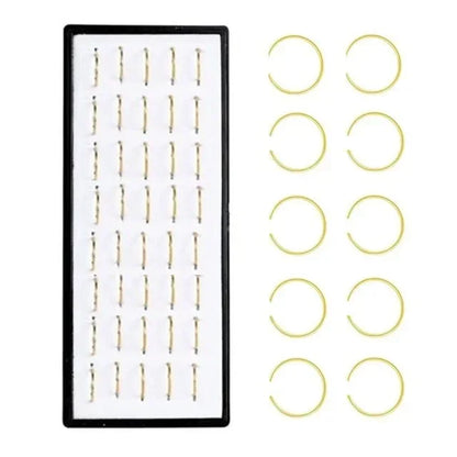 Fashion Crystal Stainless Steel Nose Stud Piercing for Women Hypoallergenic 1.8mm Nose Ring Straight/L/Screw Shaped Body Jewe