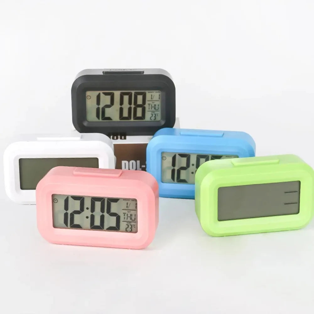 Digital Led Clock Household Bedside Battery Powered Multi-function Alarm Clock Desk Things for the Room Table Clocks Home Dec