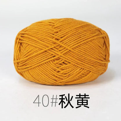 50g 4ply Milk Cotton Knitting Wool Yarn Needlework Dyed Lanas For Crochet Craft Sweater Hat Dolls Sewing Knitting Tools - 40