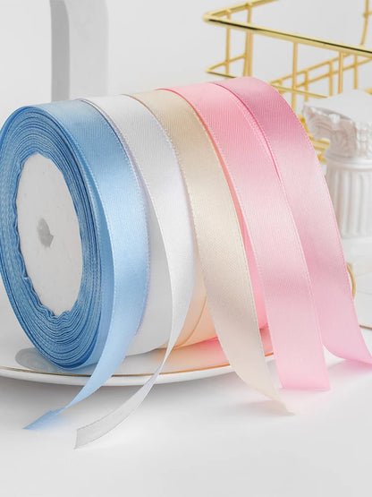 Wusmart 22Meters/Roll 1.5cm Single Face Satin Ribbon DIY Handmade Crafts Fabric Christmas Wedding Decoration Silk Ribbons