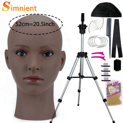 Mannequin Head With T-pin Wig Cap Tripod For Women Making Wig Hat Glasses Mask Display Cosmetology Manikin Head Makeup Practi
