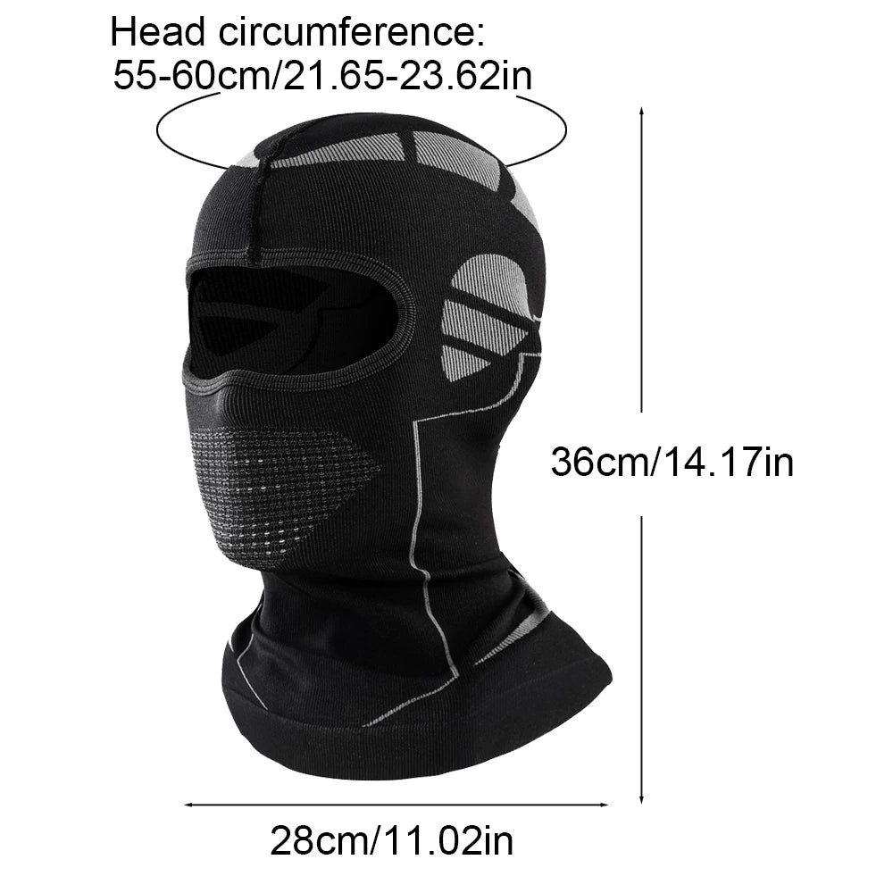 Unisex Winter Warm Balaclava Hat Elastic Breathable Cycling Full Face Mask Outdoor Running Skiing Mask Motorcycle Helmet Inne