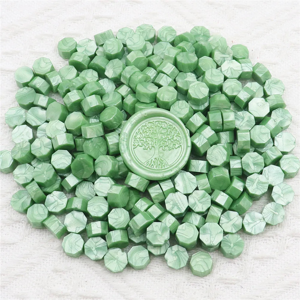 200pcs Octagon Sealing Wax Beads for Wax Seal Stamp for Scrapbooking Cards Envelopes Wedding Invitations Gift Packaging - Lig