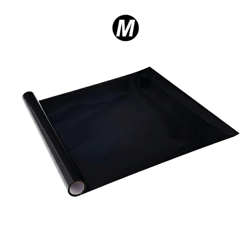 Black Aquarium Background Static Cling Fish Tank Backdrop PVC Film Shading Blackout Wallpaper Removable No Glue Waterproof De