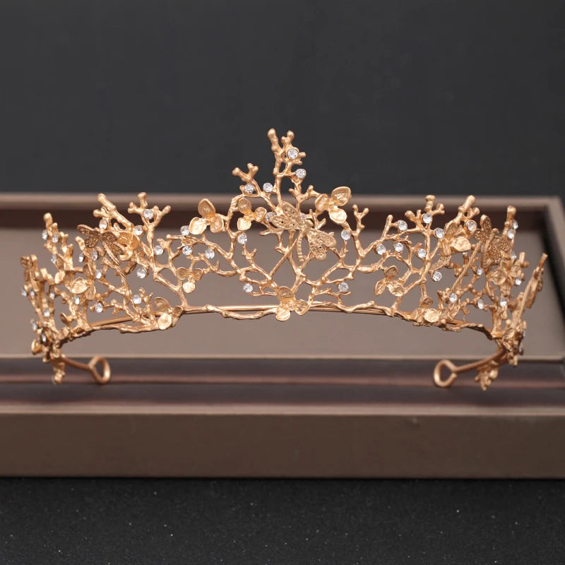 Bridal Baroque Rhinestones Crystal Tiaras Wedding Crown Hair Jewelry for Women Party Crowns Bride Accessory