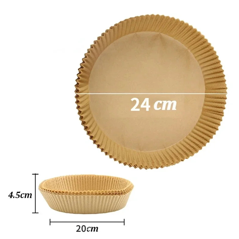 50/30 Pieces Kitchens Accessories Air Fryer Paper Kitchen Utensils Disposable Square Round Pastry Molds BBQ Plate Non-stick P