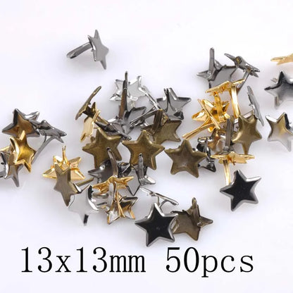 mix vintage Diy Brads Scrapbooking Embellishment Fastener Brad Metal Crafts Decoration CP2583 - 13x13mm 50pcs