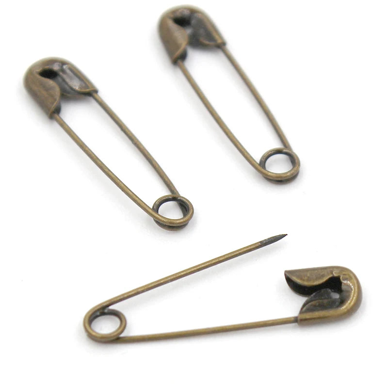 50Pcs Silver Safety Pins DIY Sewing Tools Accessory Stainless Steel Needles Large Safety Pin Small Brooch Apparel Accessories