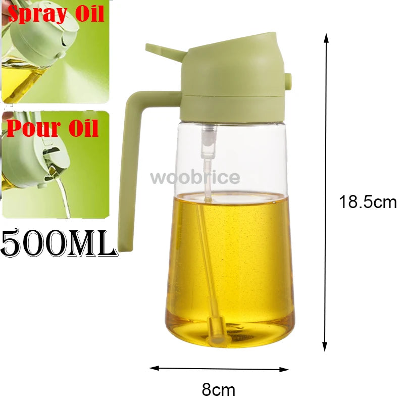 2in1 Kitchen Spray Oil Dispenser Oil Sprayer Polisher Or Only Brush Spray for Air Fryer Salad Grilling Roasting Cooking Kitch
