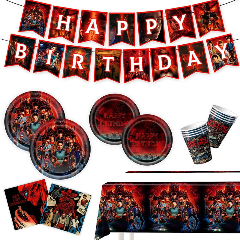 Birthday Party Decorations Kit, Custom Birthday Decor, Happy Birthday Banner, Plates, Napkins, Balloons for Party, Personaliz