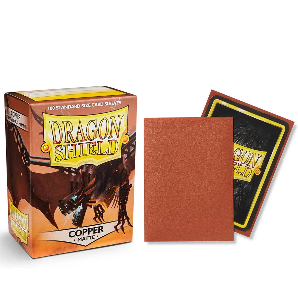 100pcs/Box 66*91cm Matte Cards Sleeves Dragon Shield Cards Cover Cards Protector for PTCG/Star Cards - copper