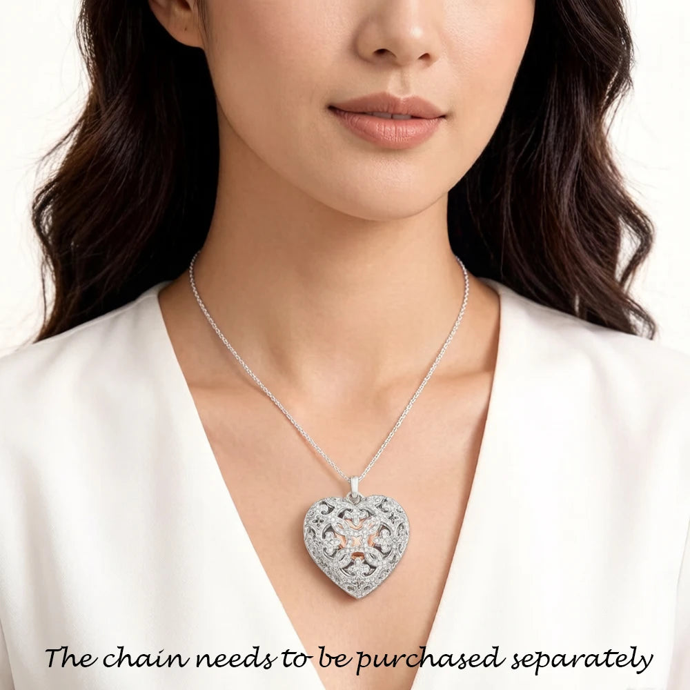 Pendant Love Heart Locket Fashion Glam 925 Sterling Silver Jewelry Europe Style Accessories Soul Gift For Woman