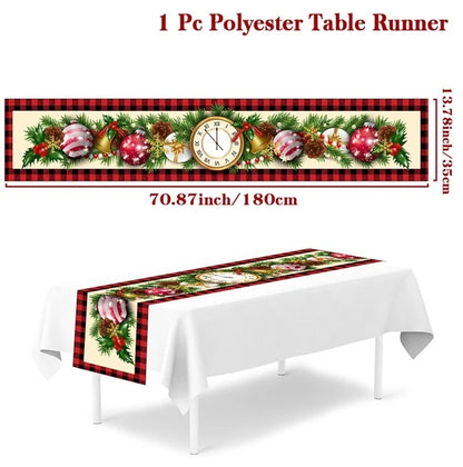 Christmas Table Runner Merry Christmas Decoration for Home Xmas Party Decor 2025 Navidad Notal Noel Ornament Happy New Year 2