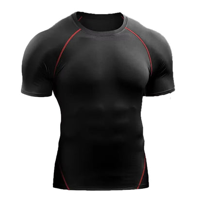 2026 Compression T Shirt Men Summer Sportswear Running T-shirt Elastic Quick Dry Sport Tops Tee Athletic Gym Workout Shirts M