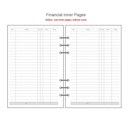 A5 A6A7 45 Sheets Loose Leaf Notebook Refill Spiral Binder Inner Page Weekly Monthly To Do Line Dot Grid Inside Paper Station