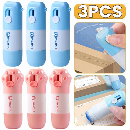 2 In 1 Thermal Paper Correction Fluid with Unboxing Knife Durable Thermal Paper Data Identity Protection Fluid Eraser Box Ope