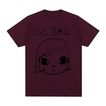 Yoshitomo Nara Sad Vintage T-shirt Japan Party Cotton Men T shirt New Tee Tshirt Womens Tops