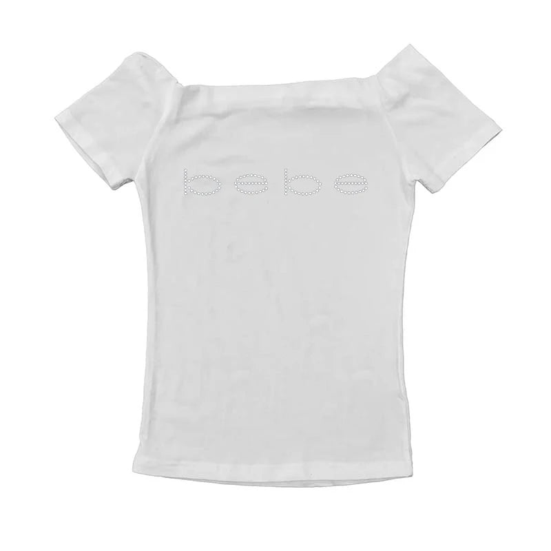 Vintage Sleeveless Tank Top Letters Summer Print Personality Crop top Sleeveless Slim Streetwear Punk Y2K Baby Tee Short Slee