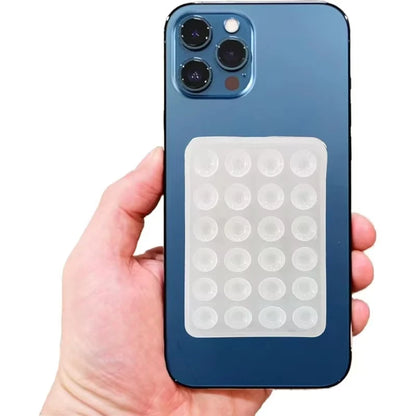 Multifunctional Mobile Phone Silicone Suction Cup 24 Square Mobile Phone Single-Sided Case Anti-Slip Holder Mount Suction