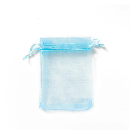 50Pcs Sheer Organza Gift Drawstring With Jewelry Pouches Display Packaging Christmas Candy Wedding Party Festival Gauze Bags