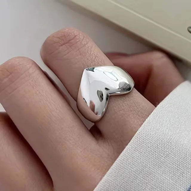 VENTFILLE 925 Sterling Silver Rings INS Fashion Hip Hop Vintage Couples Hollow Lines Punk Thai Silver Party Adjustable Jewelr